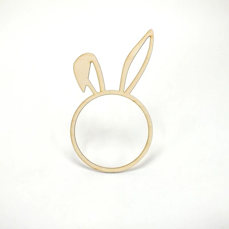 Natúr fa - Nyuszifüles fa karika 16cm