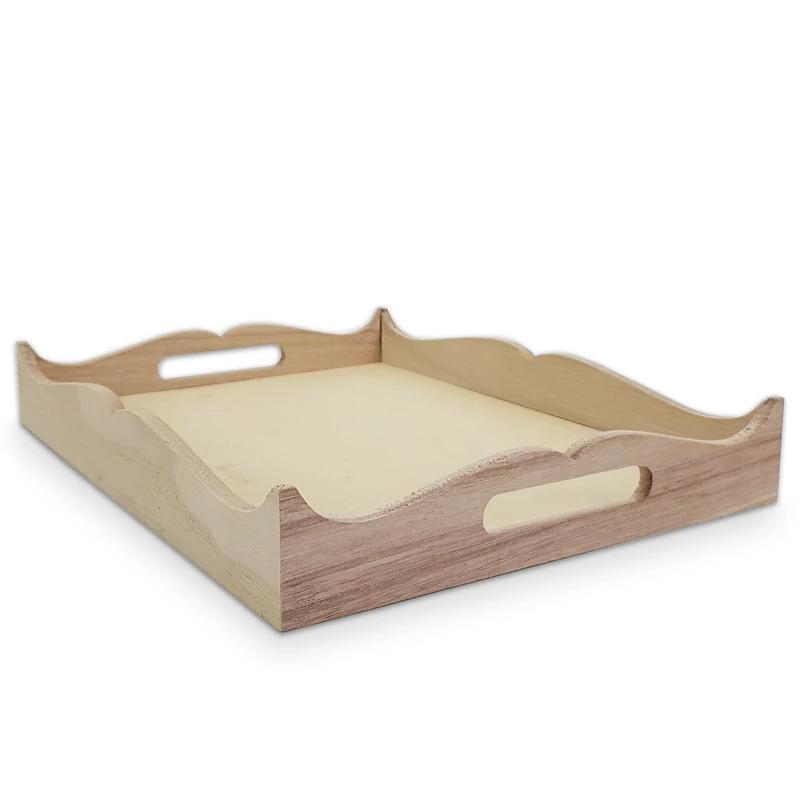 Natúr fa tálca csúcsos 24cm