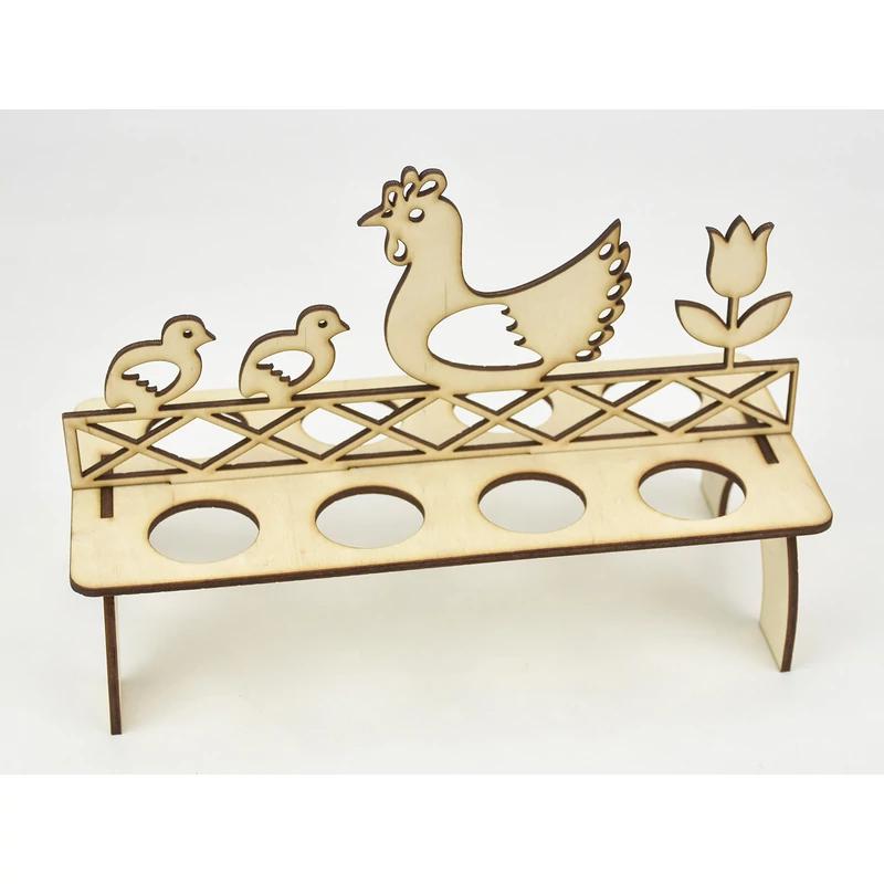 Natúr fa - Tyúkos tojástartó 22,5cm 4 tojásnak