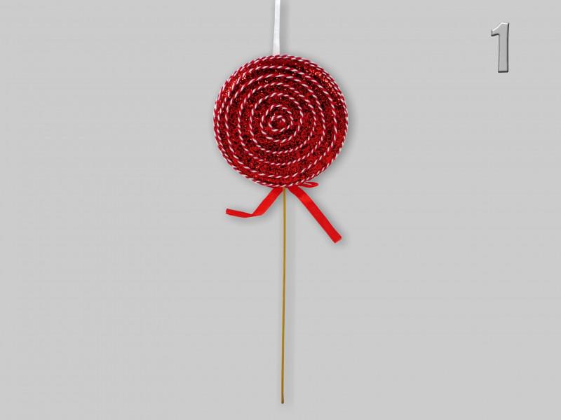 Nyalóka dekoráció piros/fehér 29cm CAA130070 2f