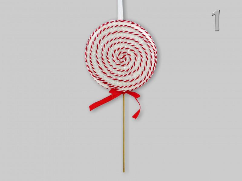 Nyalóka dekoráció piros/fehér 31cm CAA130080 2f