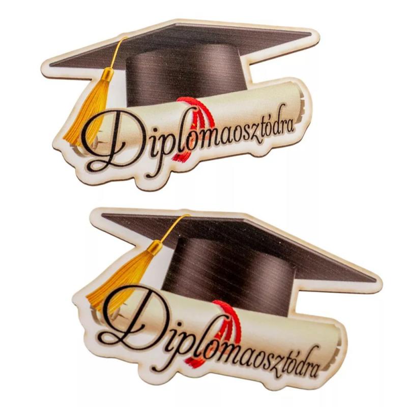 Nyomtatott dekorkarton Diplomaosztódra 10cm 2db-os