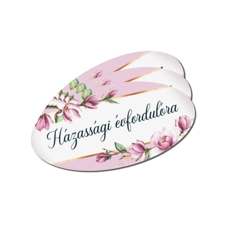 Nyomtatott dekorkarton - Házassági évfordulóra ovál tábla 1db