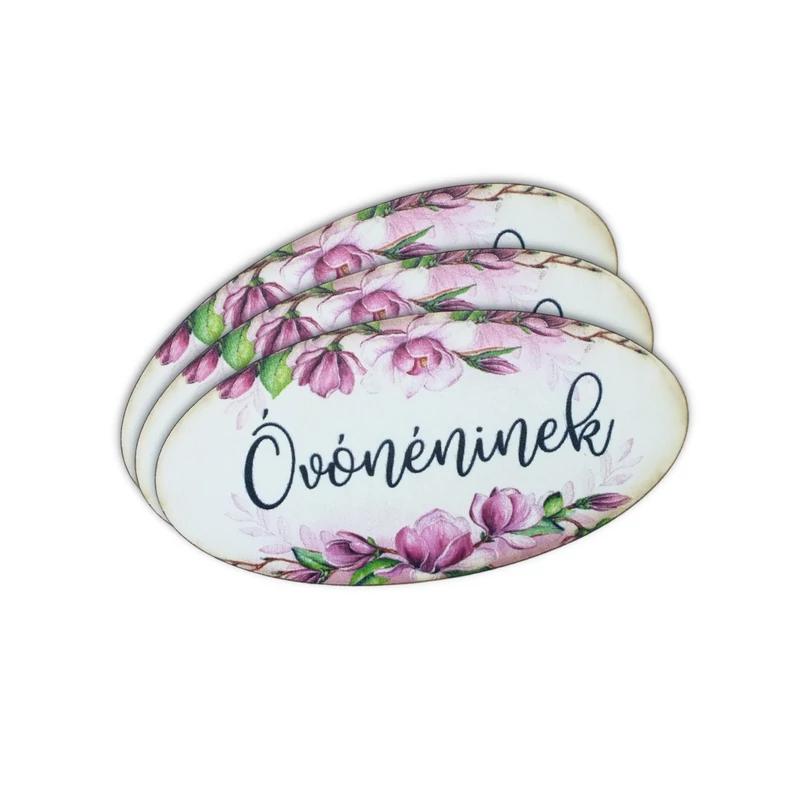 Nyomtatott dekorkarton - Óvónéninek ovál tábla 1db
