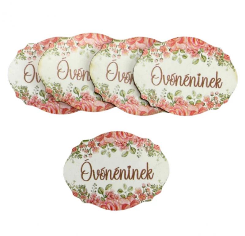 Nyomtatott dekorkarton - Óvónéninek rózsàs tábla 1db
