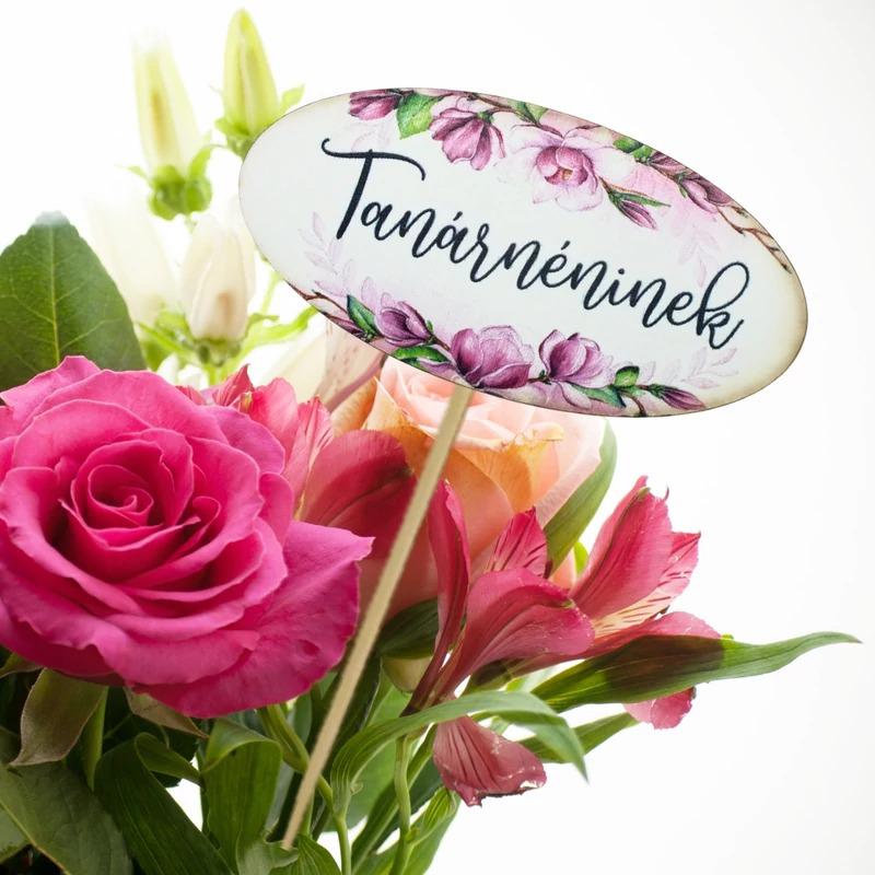 Nyomtatott dekorkarton - Tanárnéninek ovál tábla 1db