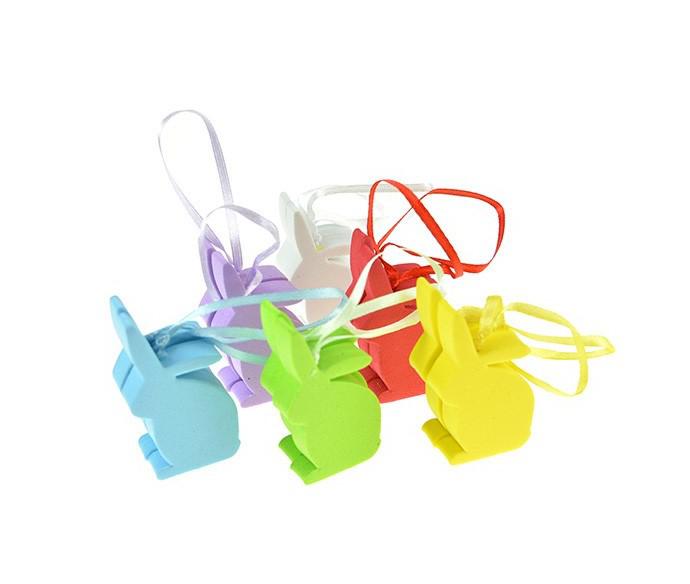 Nyúl hab akasztós s/12 6cm mix szín 1 db választható színek