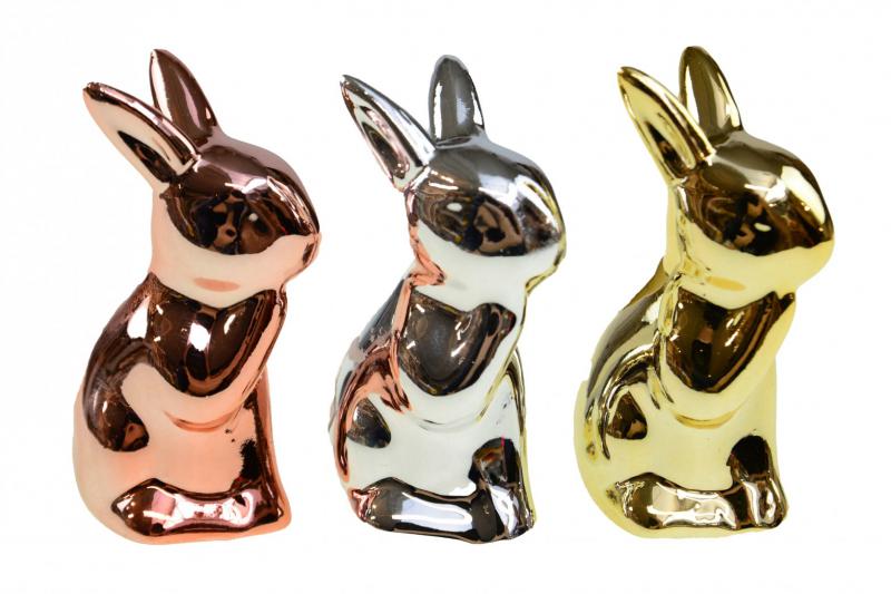 Nyúl kerámia 4*2,5*7cm több szín