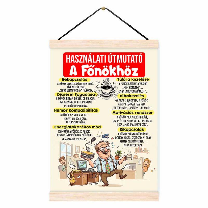 Oklevél - Használati Útmutató A Főnökhoz - Vicces Ajándék Főnöknek
