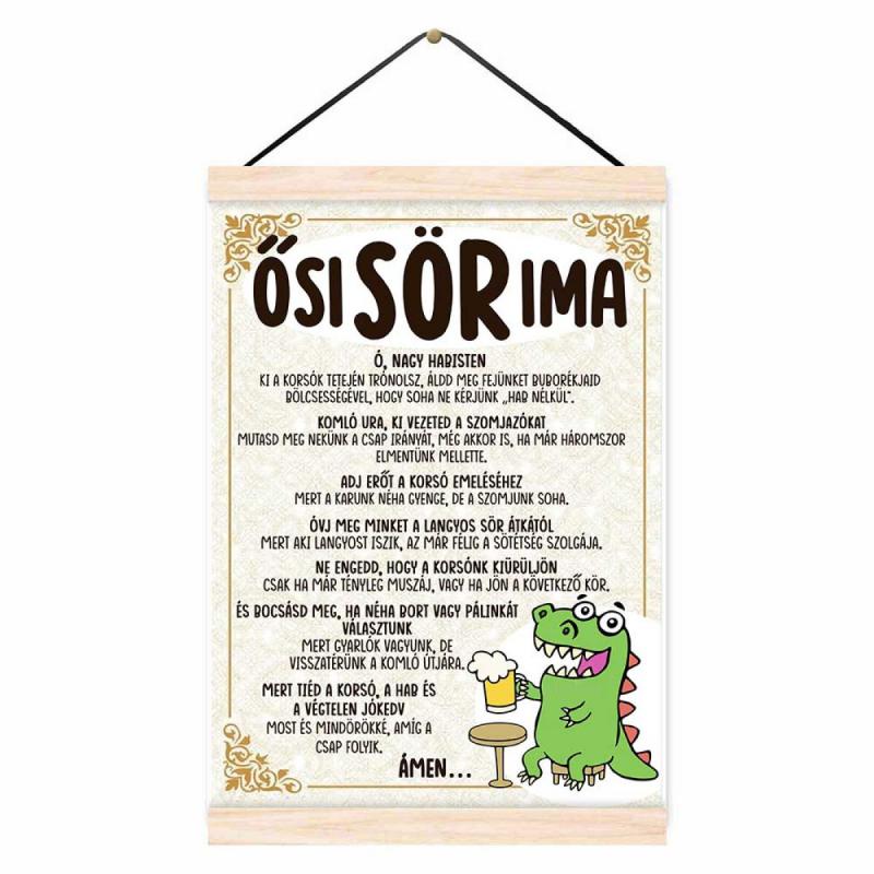 Oklevél - Ősi Sör Ima - Vicces Ajándék Sörimádóknak