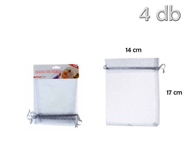 Organza tasak ezüst 5db 11x13cm 215692