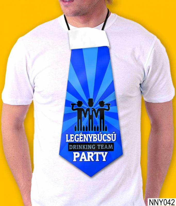 Óriás Nyakkendő – Legénybúcsú party – Vicces Legénybúcsú Nyakkendő kék