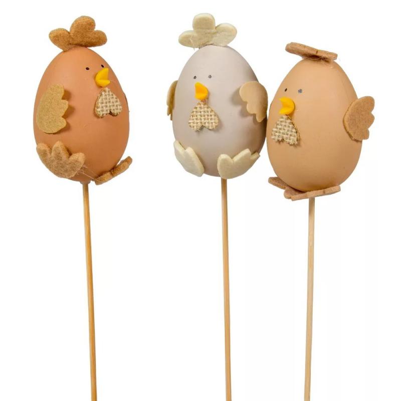 Pálcás tojás csibe 8+15cm 1db beszúró