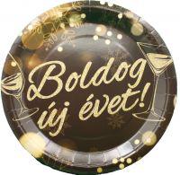 Papír tányér Boldog új évet 23 cm 8 db/cs