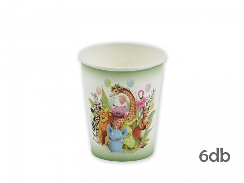 Papírpohár dzsungel 6db 250ml