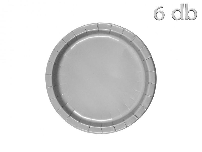 Papírtányér ezüst 6db 22,5cm