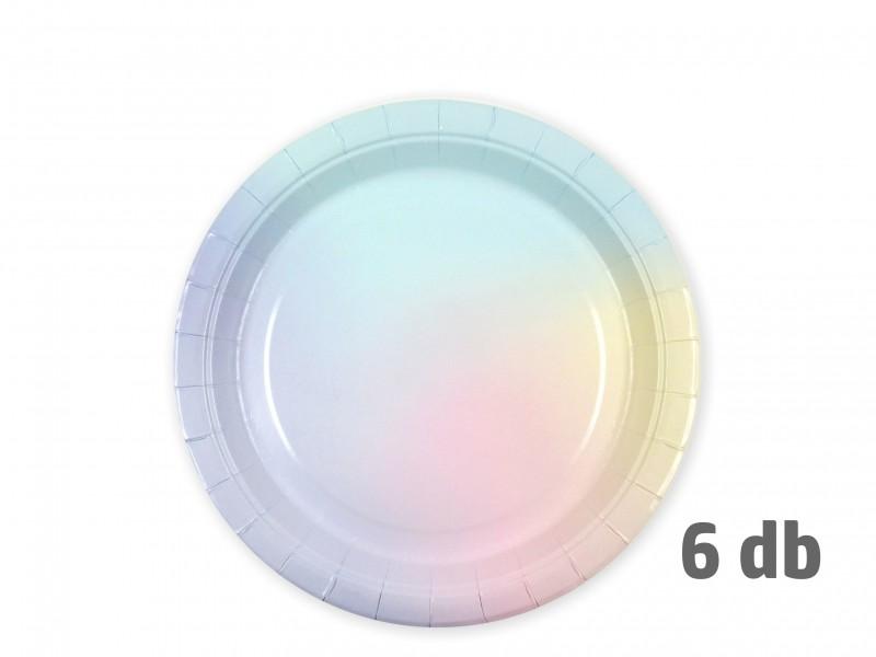 Papírtányér lila/zöld 6db 22,5cm