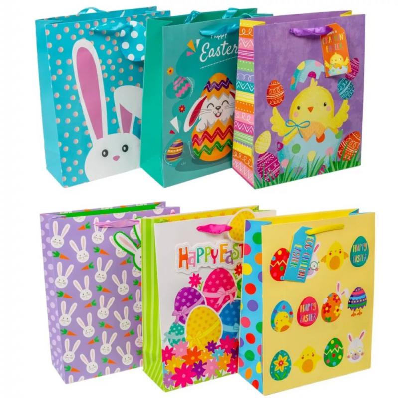 Papírtasak húsvéti 32x26cm vegyes minták 1db