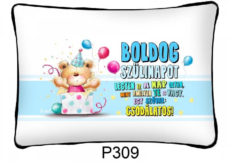 Párna 37 cm x 27 cm - Boldog Születésnapot - Szülinapi ajándékok - Születésnapi Ajándék Ötletek