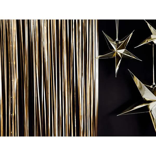 Party függöny, metál arany, 90 X 250 cm