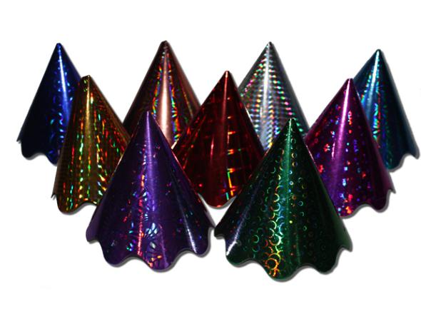 Party hullámos kalap (Hologramos), 6db/csomag