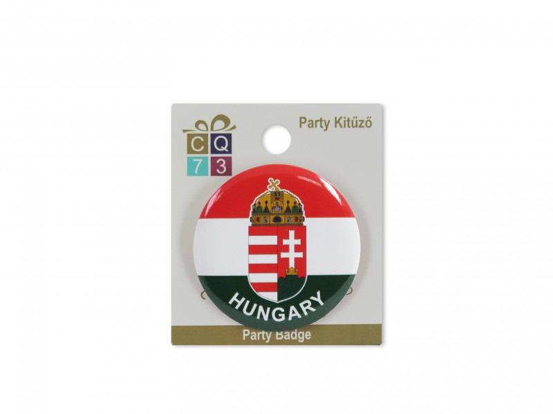 Party kitűző Magyar címer 6cm