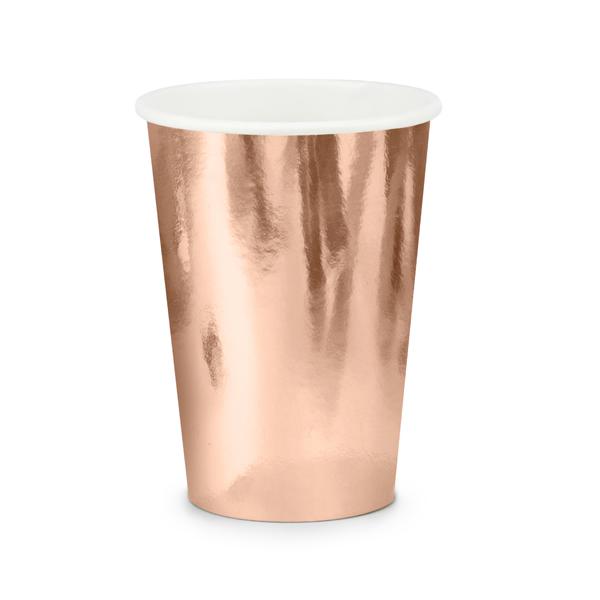 Party pohár, rosegold, 6 db/cs, 220 ml