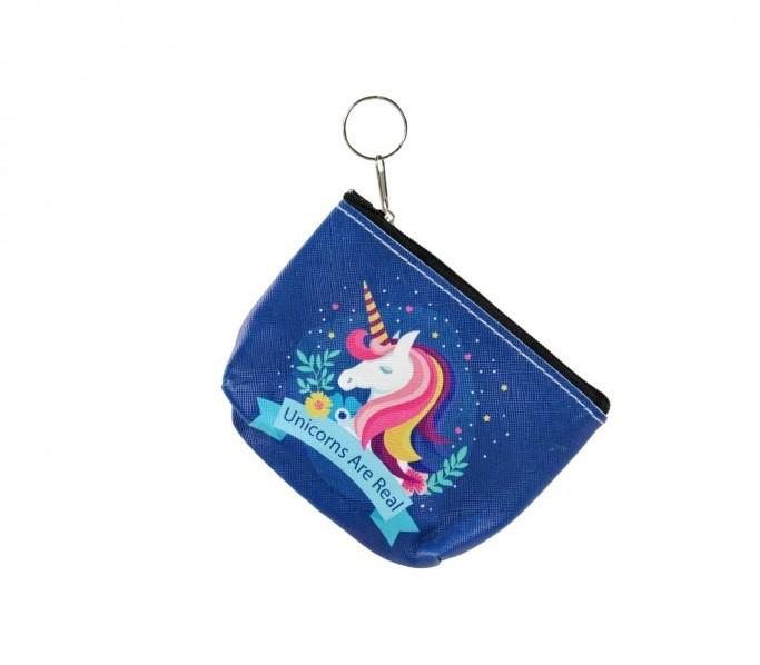 Pénztárca kulcstartó unicornis sötétkék