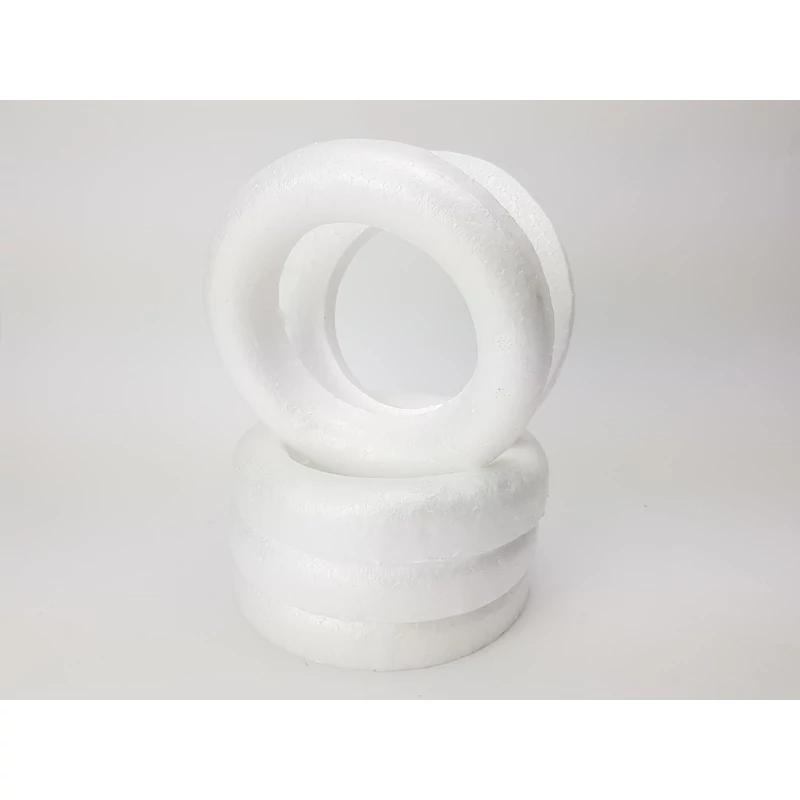 Polisztirol félkoszorú 14,5cm 5db/cs fehér