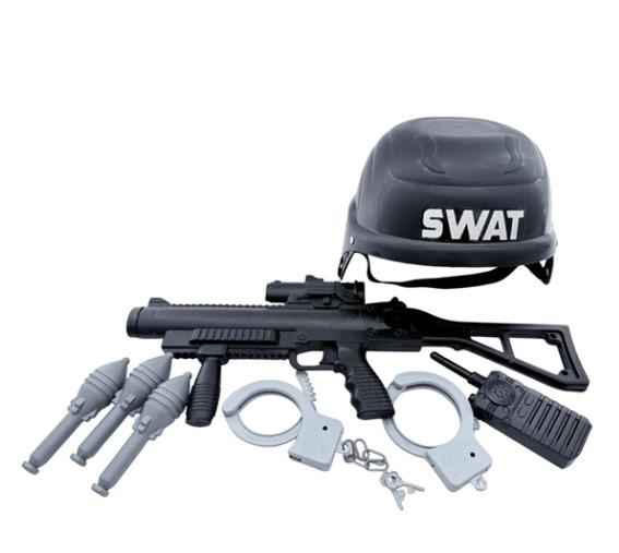 Rendőr szett hálóban kisfiúknak jelmez