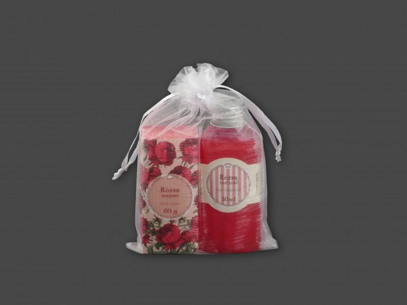 Rózsa szappan +tusfürdő organzában 60g+50ml