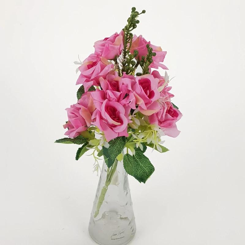 Rózsacsokor 10 fejes pink