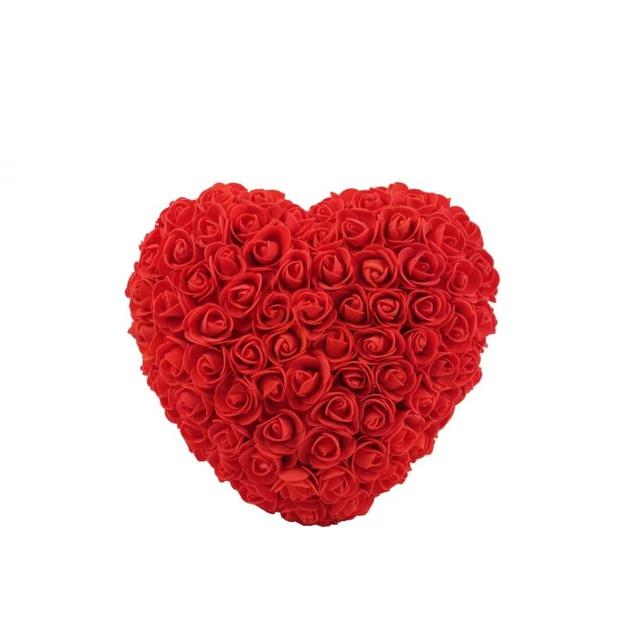 Rózsaszív piros 24x22cm