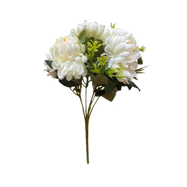 Selyem krizantém csokor 6 ágú 25cm