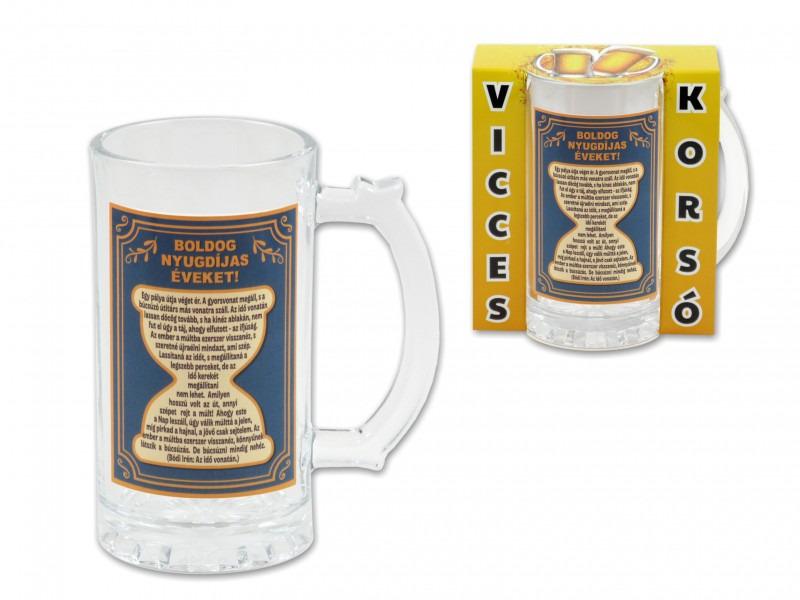 Söröskorsó Boldog Nyugdíjas Éveket homokóra 400ml