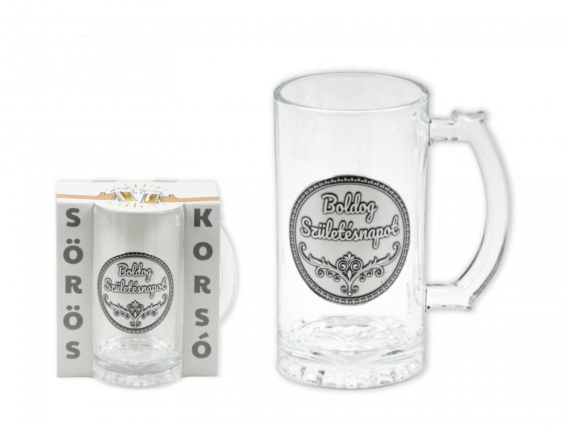 Söröskorsó üvegcimkés Boldog Születésnapot 4dl