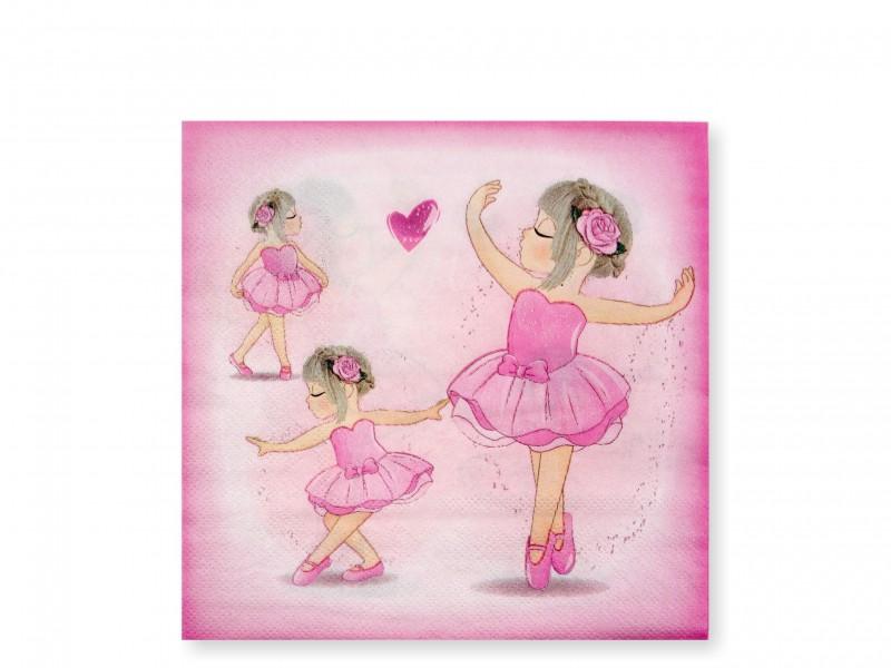 Szalvéta balerina 16db 33x33cm kétrétegű