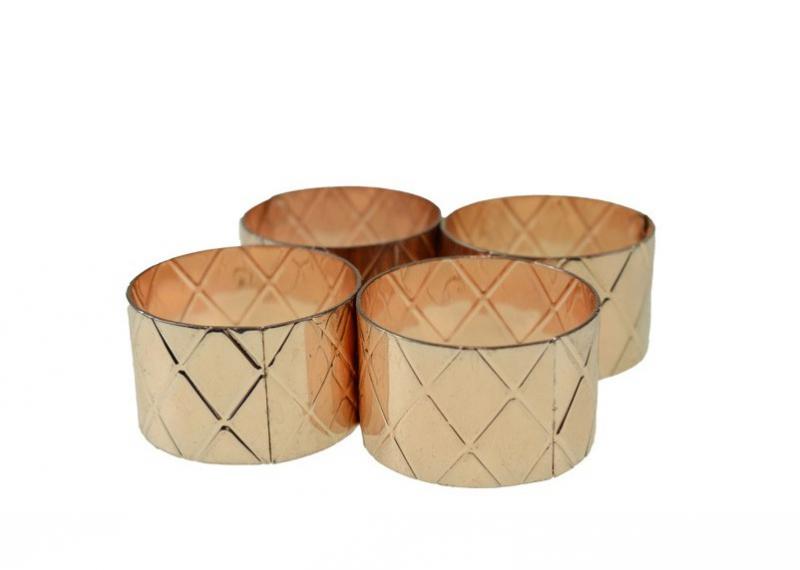 Szalvétagyűrű fém D4,2 s/4 vörös arany