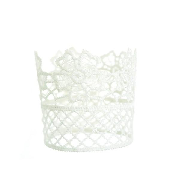 Szalvétagyűrű horgolt 5cm fehér