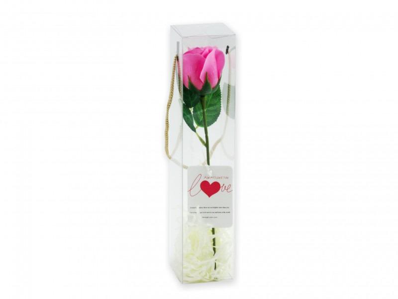 Szappanrózsa szálas – Rózsaszín – 27 cm