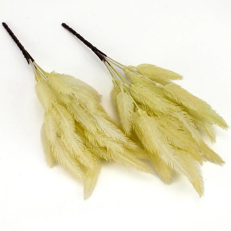 Szárazvirág hatású tollvirág csokor krém 1db