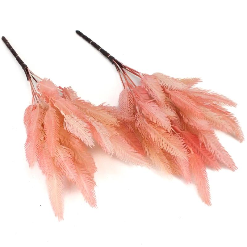 Szárazvirág hatású tollvirág csokor rózsaszín 1db