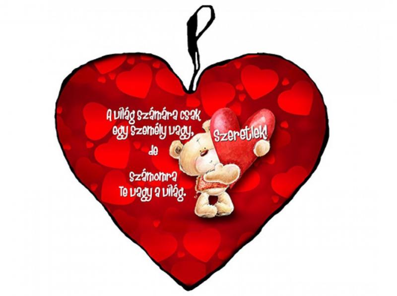 Szerelmes Ajándék - Valentin Napi Ajándék - A világ számára - Nagy Szív Párna