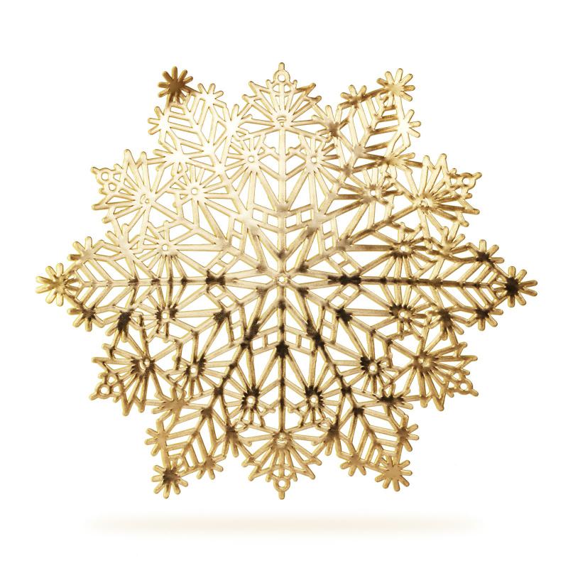 Szilikon edényalátét- tányéralátét - jégkristály - arany - 38 cm