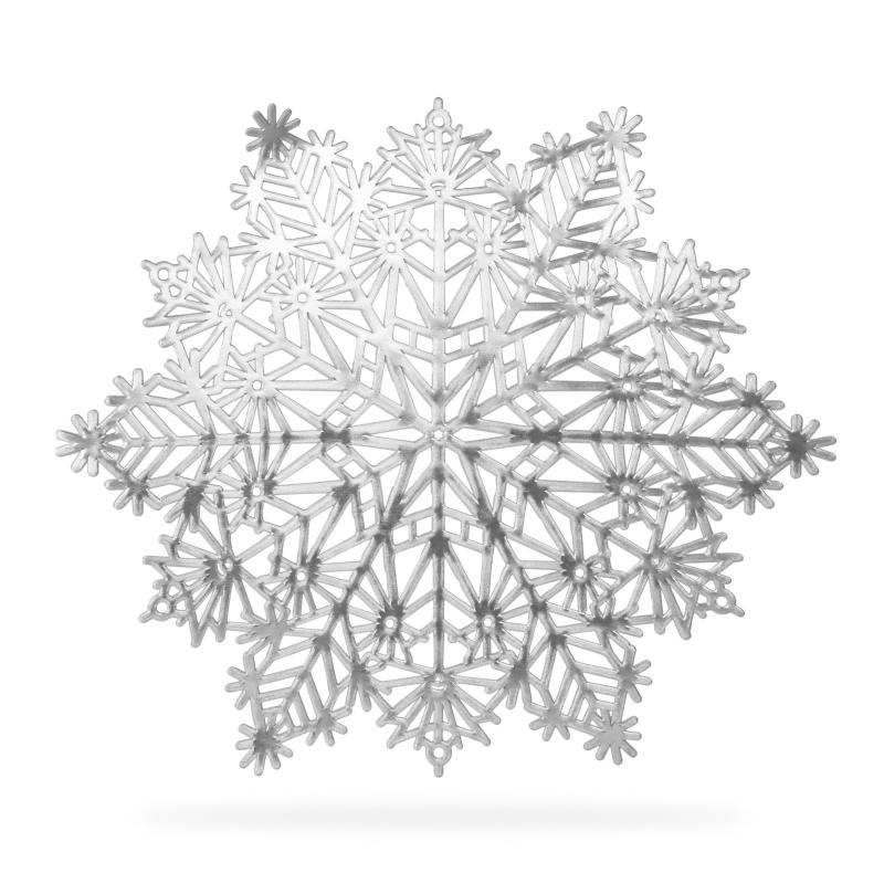 Szilikon edényalátét- tányéralátét - jégkristály - ezüst - 38 cm