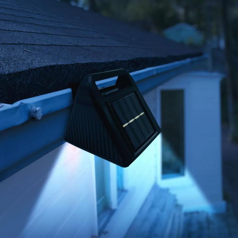 Szolár ereszcsatorna fény - 6 hidegfehér SMD LED fekete