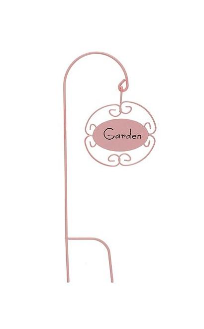 Tábla fém leszúrható 5,5*15cm Garden pink