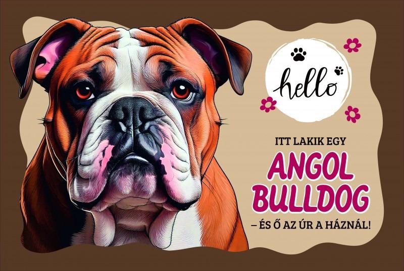 Tálalátét - lábtörlő Angol Bulldog kutyás 60x40cm