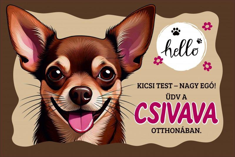 Tálalátét - lábtörlő Csivava kutyás 60x40cm