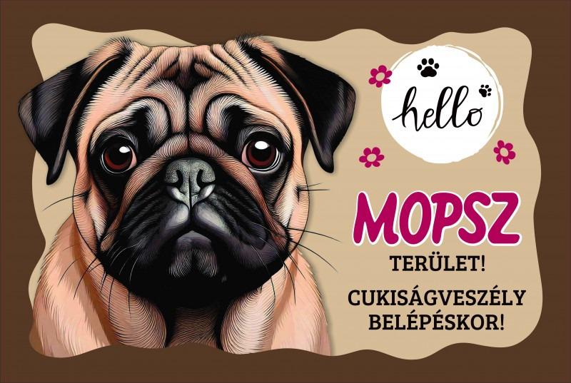 Tálalátét - lábtörlő Mopsz kutyás 60x40cm